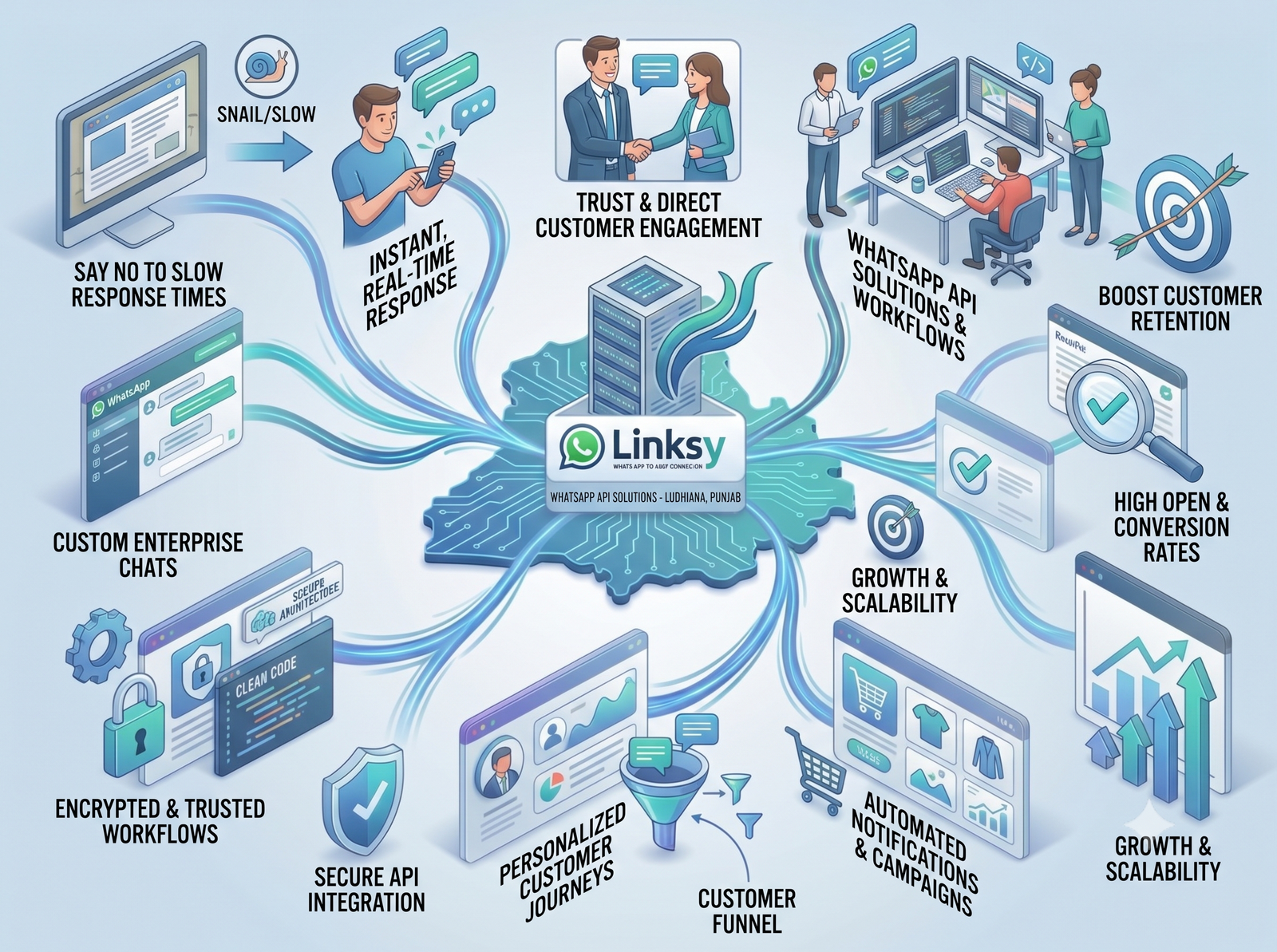 WhatsApp Business API and Messaging Solutions by Linksy Digital